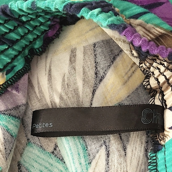 VINTAGE 1980s Navy Tropical Print Cotton Button-Up Midi Skirt - Picture 6 of 9